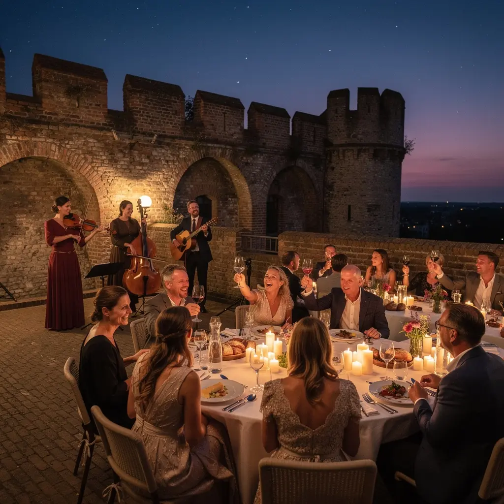 Historische stadsmuur van Amersfoort met torens en poorten.